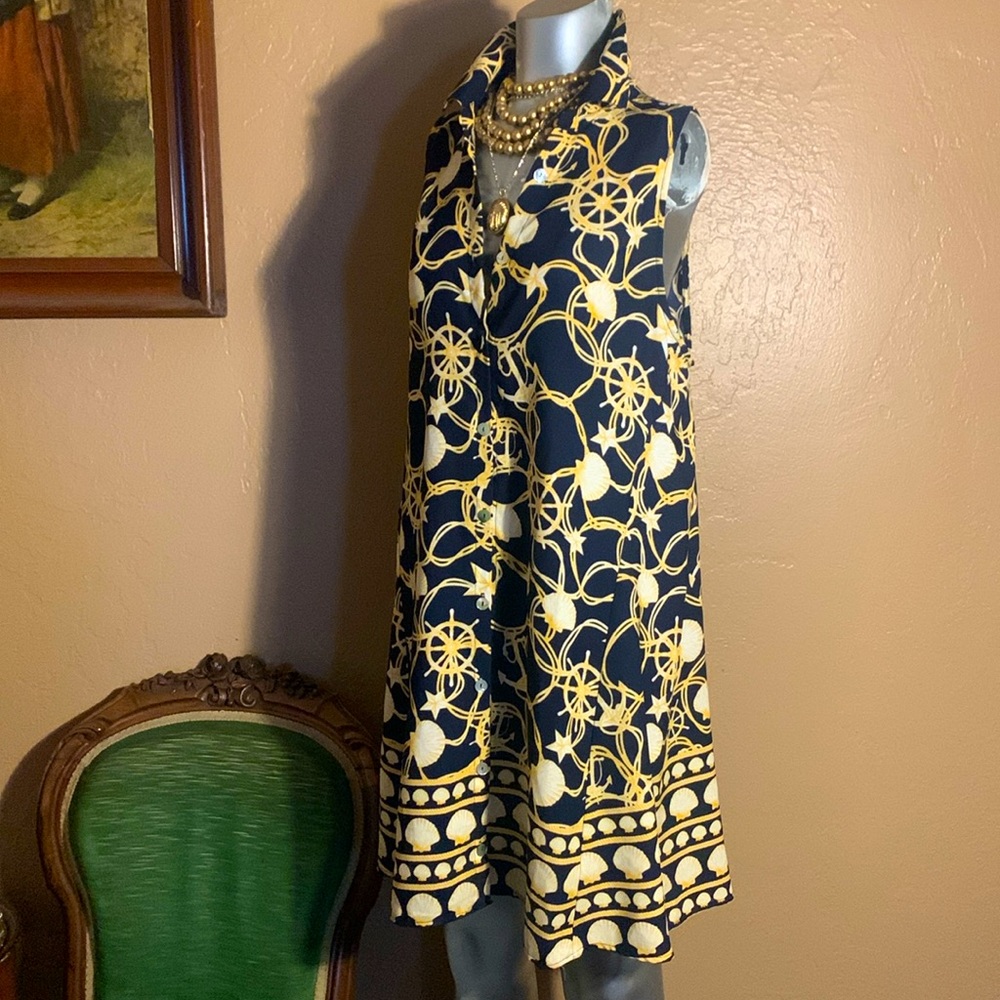 Show Me Your MuMu Black and Gold Patterned Mini Dress